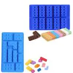 Husaini Mart Lego Chocolate Mould Building Brick Block Themes (Pack Of 2)