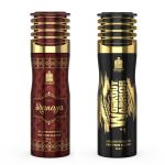 AdilQadri Shanaya And Workout Warrior French Arabic And Strong Fragrance 100% Alcohol Free Deodorant Body Spray (Pack Of 2)