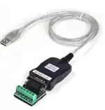 Tech Gear Power Sharing Cable 1.5 m USB to RS485 Converter Cable Compatible with RS232 RS485 RS422 Standards (Compatible with Win 7, 8, Mac, Linux, Black & Silver, One Cable)