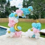 SPECIALYOU.IN Pastel Color Balloons for Party Decoration includes Golden Star and Moon Foil Balloons with Arch tape and Double sided tape for balloon garland- 68 items