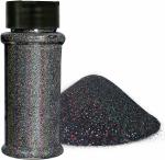Jhintemetic - 100 Grams Holographic Ultra Fine Black Iridescent Laser Glitter Powder for Resin Art, Art & Crafts, Nail Art, Painting, Slime etc.