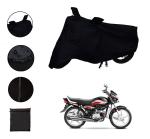 Riderscart Waterproof Two Wheeler Body Cover with Storage Bag for Hero HF Deluxe 97 CC (Black)