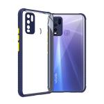 MobiLooks Mobile Accessories for Vivo Y50 , Y30, Miqilin Series Blue Shock-Absorbent Back Cover