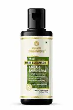 Khadi Organique Natural Herbal Amla & Bhringraj Hair Shampoo for Controlling Dandruff & Hair Fall | Khadi Shampoo for Men & Women | 210 ml