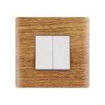 Kolors 8 Module, Modular Switch Plate with inner plate [Cover Plate] (Hz) , (Rustic Oak) [These modular plates are only compatible with KRAFT & KOSMIK Switches]