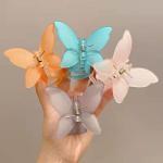 Samyak Frosted Butterfly Hair Claw Ice-Colors Hair Clutcher For Girls & Women