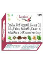 Kozian enriched with Neem Coconut castor Tulsi Pudina & Wheat germ oil soap 75gm