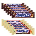 Snickers Premium Chocolate Bars 6 Snickers Peanut Bars 6 Snickers Almond Bars 45g (Pack of 12)