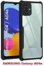 XOVO Back Cover for Samsung Galaxy F04, Samsung Galaxy A04E, Samsung Galaxy M07 (Transparent, Dual Protection, Pack of 1)