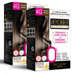Aequo Organic Permanent Hair Color Women 4G Golden Brown 170Ml (pack of 2)