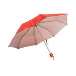 Citizen Umbrella for Men & Women, 3 Fold Manual Open, 8 Aluminium Ribs, UV Coated 190T Fabric, Windproof, Lightweight, Durable with Silver Coating, 21 Inch, Red