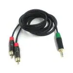 AXILENT PRO 3.5mm to RCA Cable - Connect Stereo Devices to RCA-Enabled Equipment with this 1.5m Black Cable
