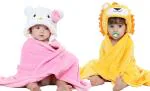 My NewBorn Baby Pink Kitty and Yellow Lion Wrapper with Fancy Cartoon Cap (0-3 M)
