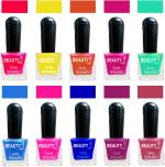 OUR Beauty Multicolor Quick Dry Long Lasting Hd Colors Nail Polish Set 2Feb2055, 80 ml (Set Of 10)