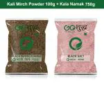 Goshudh Kala Namak 750g & Kali Mirch Powder 100gm Combo Pack 850g