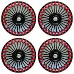 PRIGAN TATA Sumo Gold Black Red Wheel Cover 15