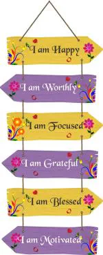 Dinine Craft Decorative Wall Hanging Wooden Art Decoration Item | Wall Hanging For Bedroom and Home Decor | Quotess Decor | Wall Art for Home | Mdf Wall Decor |6 Plates