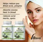 VLTAVA Neem Natural Blood Purifier - Ayurvedic Herb For Glowing Skin & Healthy Hair - Body Cleanse