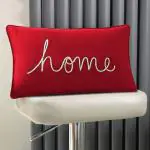 The Purple Tree Embroidered Christmas Home Cushion (Pack of 1 , Red, 12X18 Inch) Christmas Décor , christmas gift , cute cushion , holiday décor , christmas decoration