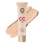 Colors Queen CC Healthy Glow Cream Foundation| Real Base foundation that Gives Full Coverage| Oil Free| Waterproof Foundation Long Lasting (Sand Beige)