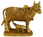 Kalakrithi Metal Holy Cow Kamdhenu Statue 27.94 X 30.48 cm