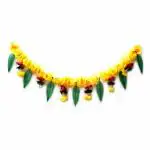 pujaNpujari Artificial Marigold Mango Leaves Toran for Home Door Decoration