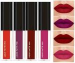 KA CAYLA 4in1 Exterme Red liquid lipstick set waterproof and smudge resistance muah (Red, 9 ml)