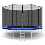 REZNOR 16 Feet Trampoline with Enclosure Safety Net & Jumping Pad for Children Kids & Adults