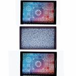 ANGIRA HANDICRAFTS Handmade Wooden Tray with Handprinted Designs Serving Trays Set of 3 Tray