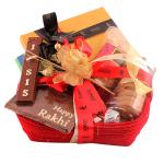 Zoroy Luxury Chocolate Rakhi Gift for Brother/ Sister hamper with assorted chocolates - 310 Gms