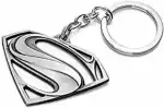 Giftingazebo Superman Logo Silver Keychain | KeyHolder for Boys & Girls/Bikes/Scooter Key Chain