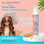 Glamveda Glass Skin Rice & ceramide Dewy Sunscreen SPF 50 PA+++
