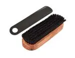 Sheppits Premium Shoe Polish Brush & Shoe Horn (Grey) Combo | Shoe Care Kit
