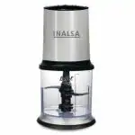 INALSA Buller Double Speed 450W, 500ml, Electric Chopper with 100% Pure Copper Motor| Chop, Mince, Puree, Dice| Twin Blade Technology, Black/Silver