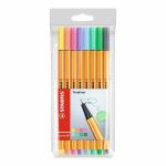 STABILO Point 88 Fineliner Pack of 8 Pastel Colours