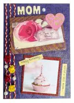 Natal Crafts Handmade Happy Birthday Greeting Card - for Mother/Mom - Customize it with a message and a photo (Mother Birthday)
