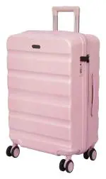 ROMEING Venice Polycarbonate (24 Inch | 65 cm) Hard-sided Check-in Luggage (Pink) Trolley Bag