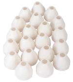 Craftlove White Plastic Jhumka Earring Base Temple Shaped (Pack Of 20)