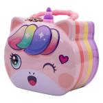 WISHKEY Cute Cartoon Unicorn Piggy Bank With Security Lock & Keys For kids
