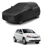 KEDIT Tata Indica Car Cover Car Cover Tata Indica Tata Indica Body Cover Car Body Cover Tata Indica Tata Indica Car Body Cover Water Resistant - with Mirror Pockets (Black Colour)