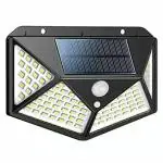 KSBOY Black Plastic Waterproof Wall 100 LED Solar Security Lights with Motion Sensor