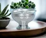 Sigaram German Silver Pooja Basket, Flower Basket, Fruit basket For Pooja Thali, Festival Decoration and Office K2564 Silver Plated