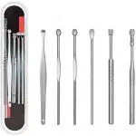 Grace & Elegance 6 PCS Ear Cleansing Tool Set Ear Curette Ear Wax Remover Tool