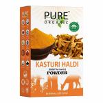 PURE ORGANIC - SKYMORN DYE EXPORTS Kasturi Haldi Wild Turmeric Powder Face Pack for Skin Lightening and Tan Removal, 150 Gram (Pack of 1)