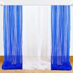 1iAM White Blue Decoration Net, Hooks, Ribbon Combo Pack of 7 - 2pcs White, 2pcs Blue, 2pcs Hooks & 1pc Ribbon for Birthday, Anniversary, Wedding, Haldi, Mehndi, Surprise Romantic Party Decoration