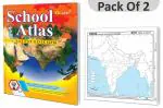 GO WOO SCHOOL ATLAS - ART PAPER and SMALL - 100 INDIA POLITICAL OUTLINE MAP FOR SCHOOL