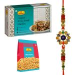 Haldiram's Nagpur Anjeer Dry Fruit Burfee -500gm, SOYA Sticks(200 gm) With Premium Rakhi
