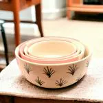 STOREPEDIA Ceramic Serving Bowl Set for Vegetable, Salad, Mixing, Cereal, Candy, Decorative, Pasta, Storage, Microwave, Dishwasher Safe, Different Size (1000,800,600,400 ml) Pack Of 4