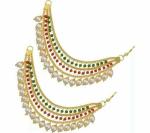 Gyaan Jewels Handmade Gold PlatedEar Thread Multicolor for (Women and Girls)