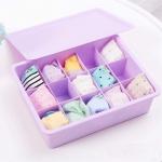 SHG ENTERPRISE Multipurpose 15 Grid Innerwear Underwear Socks Storage Organiser Plastic Box Jewellery Storage Container With Cover for Men, Women, Bedroom, Wardrobe, Travelling etc. (Pack of 1)